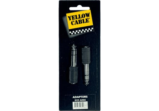 Yellow Cable ECOAD04 - Adaptador jack 6,35 mm (TRS) macho a mini jack 3,5 mm (TRS) hembra, pack de 2