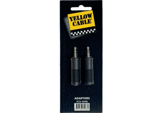 Yellow Cable ECOAD06 - Adaptador mini jack 3,5 mm TRS (macho) a jack 6,35 mm TRS (hembra), pack de 2