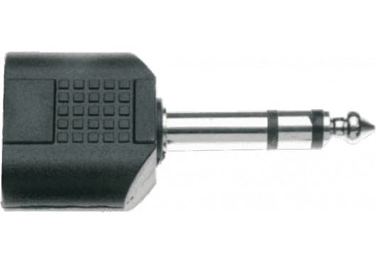 Yellow Cable ECO AD07-ST - Adaptador en Y jack 6,35 mm TRS macho a 2 × jack 6,35 mm TS hembra (pack de 2)