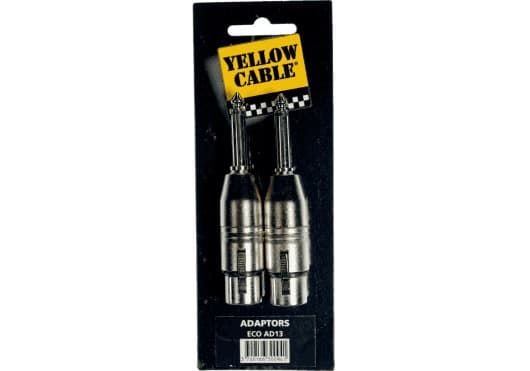 Yellow Cable ECOAD13 - Adaptador jack 6,35 mm (TS) macho a XLR hembra, pasivo