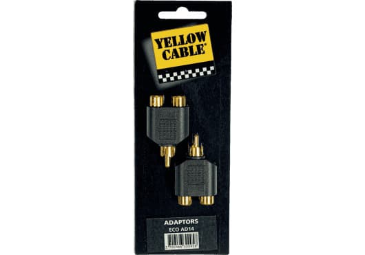 Yellow Cable ECOAD14 - RCA Male to 2 RCA Female Adapter