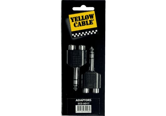 Yellow Cable ECOAD17 - ¼ Stereo Male to 2 RCA Female Adapter
