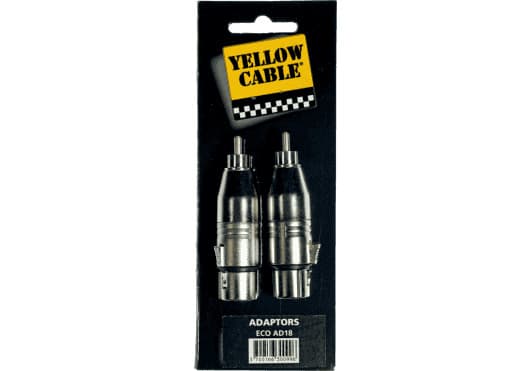 Yellow Cable ECOAD18 - Adaptador RCA macho a XLR hembra (pack de 2)