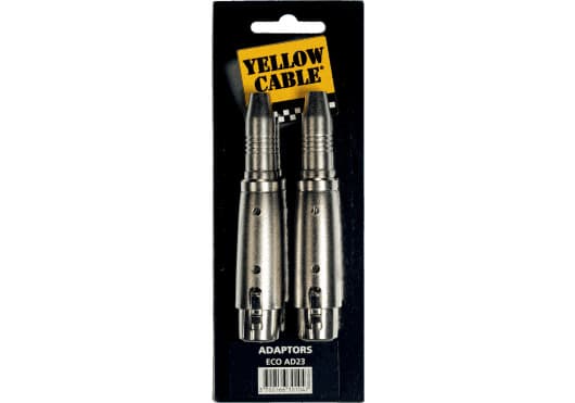 Yellow Cable ECO AD23 - Adaptador jack 6,35 mm TRS hembra a XLR hembra (pack de 2)
