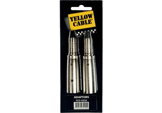 Yellow Cable ECOAD24 - Adaptador 6,35 mm TRS hembra a XLR macho (pack de 2, formato metálico)