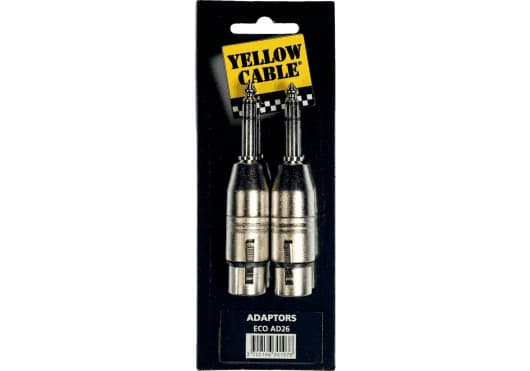 Yellow Cable ECOAD26 - Adaptador jack 6,35 mm TRS macho a 2 XLR hembra (divisor en Y)