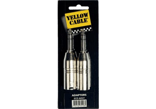 Yellow Cable ECOAD27 - Adaptador TRS 6,35 mm (estéreo) macho a 2 × XLR macho (pack de 2)