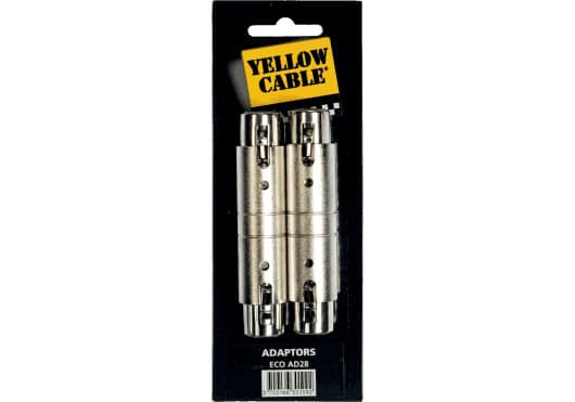 Yellow Cable ECOAD28 - Adaptador XLR hembra a XLR hembra (pack de 2, 3 pines)