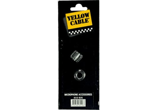 Yellow Cable ECOB35 - Adaptador de rosca 3/8" a 5/8" para pinza/soporte de micrófono (pack de 2)