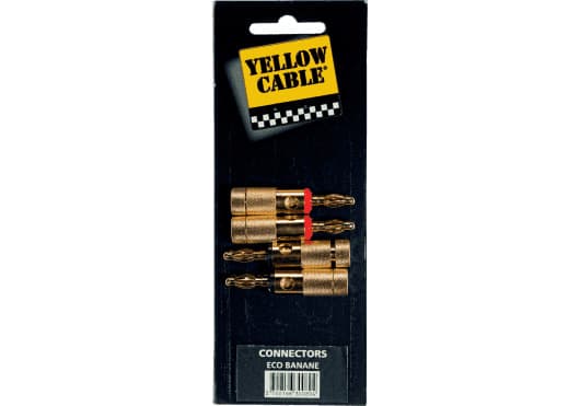Yellow Cable ECOBANANE - Conectores tipo banana (pack de 2) con fijación por tornillo o soldadura