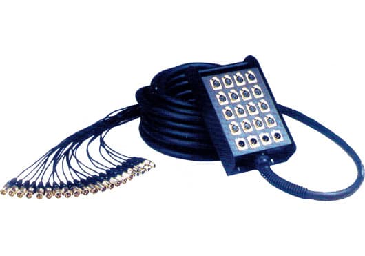 Yellow Cable ECO H104-10 - Manguera multipar con caja de escenario 16 XLR IN + 4 XLR OUT (10 m)