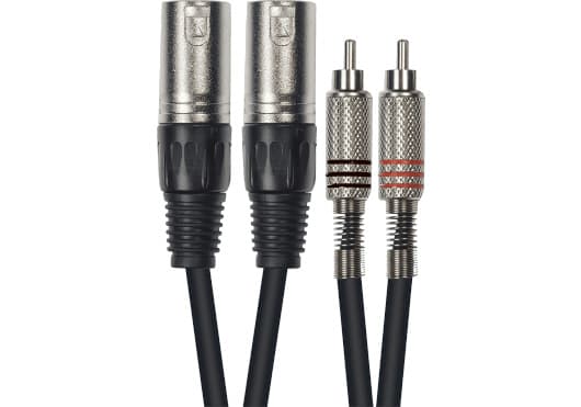 Yellow Cable ECO K09-3 - Cable 2x XLR macho a 2x RCA macho (3 m) para interconexión de audio L/R