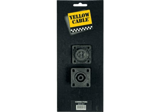 Yellow Cable ECOSP-F - Female Speakon connector. 4 mounting screw holes. Pack of 2 units.