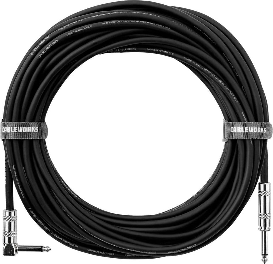 Gator Cableworks EGCGCWB-INS-30RA - Straight Jack/Elbow Jack Instrument Cable - 9 m