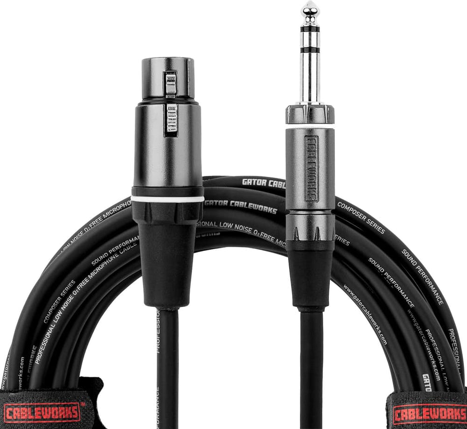 Gator Cableworks EGCGCWC-XLR-05FTRS - XLR Female/Jack Microphone Cable - 1.5 m