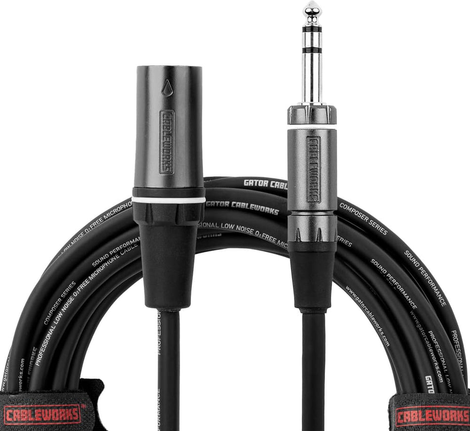 Gator Cableworks EGCGCWC-XLR-10MTRS - XLR male/jack microphone cable - 3 m