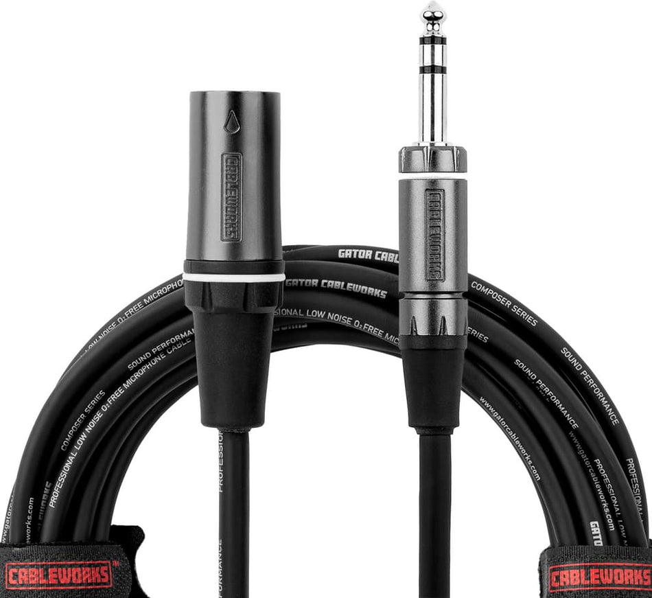 Gator Cableworks EGCGCWC-XLR-18INMTRS - XLR male/jack microphone cable - 45 cm