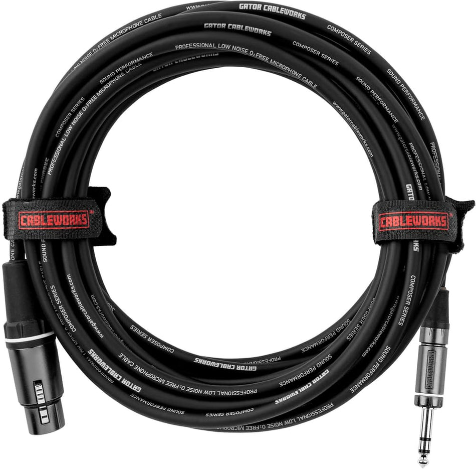 Gator Cableworks EGCGCWC-XLR-20FTRS - XLR Female/Jack Microphone Cable - 6 m