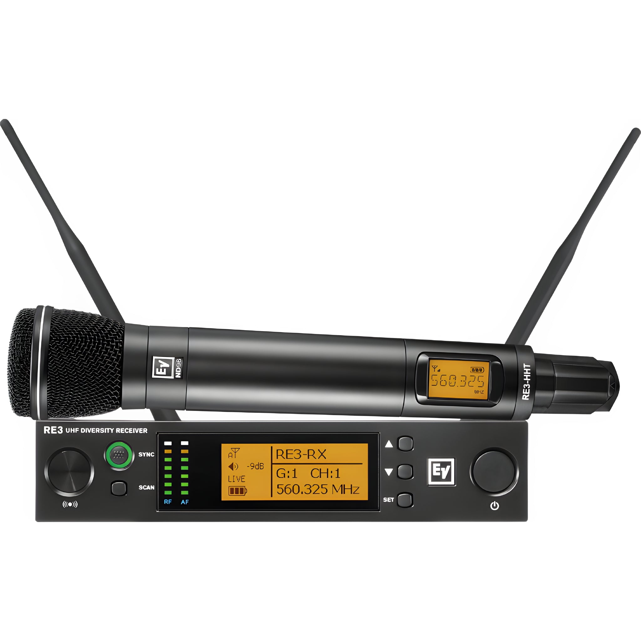 ELECTRO - VOICE RE3 - ND96 - 5H - Set de microfonía inalámbrica con micrófono de mano y cápsula ND96. 560 - 596MHz (banda 5H) - Tempo Shop