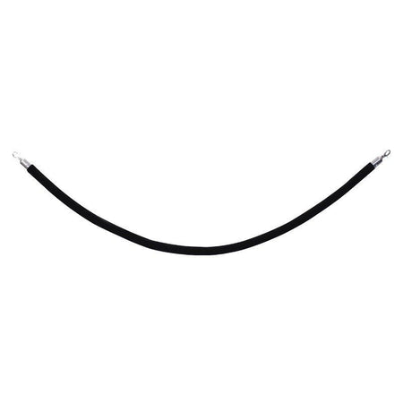 eLumen8 Cordón terciopelo negro ganchos plata 1,5m - Elegancia y delimitación para catenarias de la serie Teatro - Tempo Shop