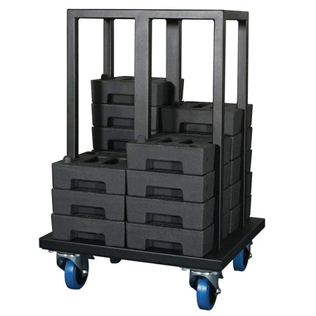 eLumen8 ELUM311 - Carro con ruedas para el transporte y almacenaje de 24 contrapesos de teatro - Tempo Shop