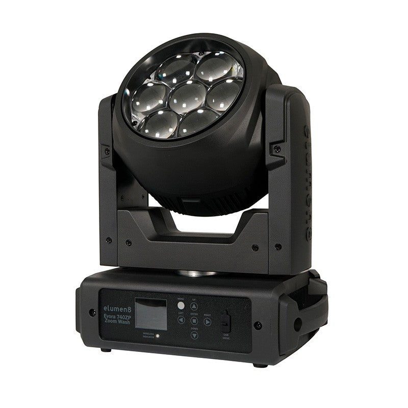 eLumen8 EVORA 740ZP ZOOM WASH 7 LED 40W RGBW - Cabeza Móvil Profesional con Zoom Motorizado y Control de Píxeles - Tempo Shop