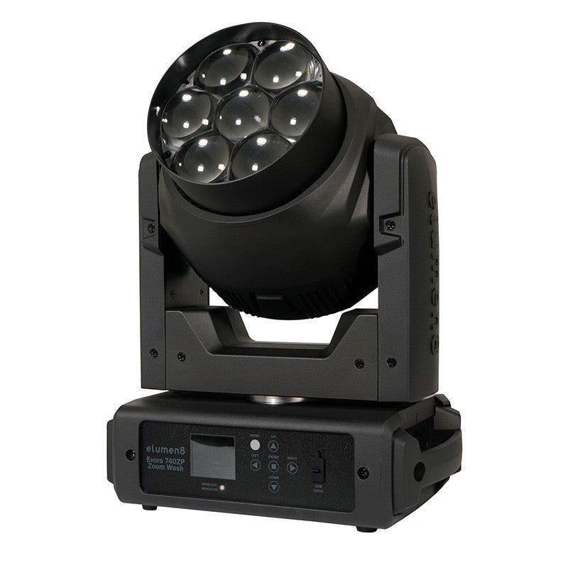 eLumen8 EVORA 740ZP ZOOM WASH 7 LED 40W RGBW - Cabeza Móvil Profesional con Zoom Motorizado y Control de Píxeles - Tempo Shop