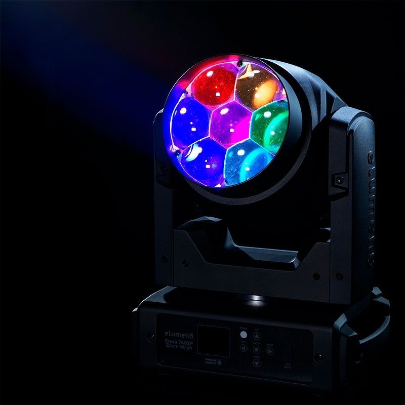eLumen8 EVORA 740ZP ZOOM WASH 7 LED 40W RGBW - Cabeza Móvil Profesional con Zoom Motorizado y Control de Píxeles - Tempo Shop