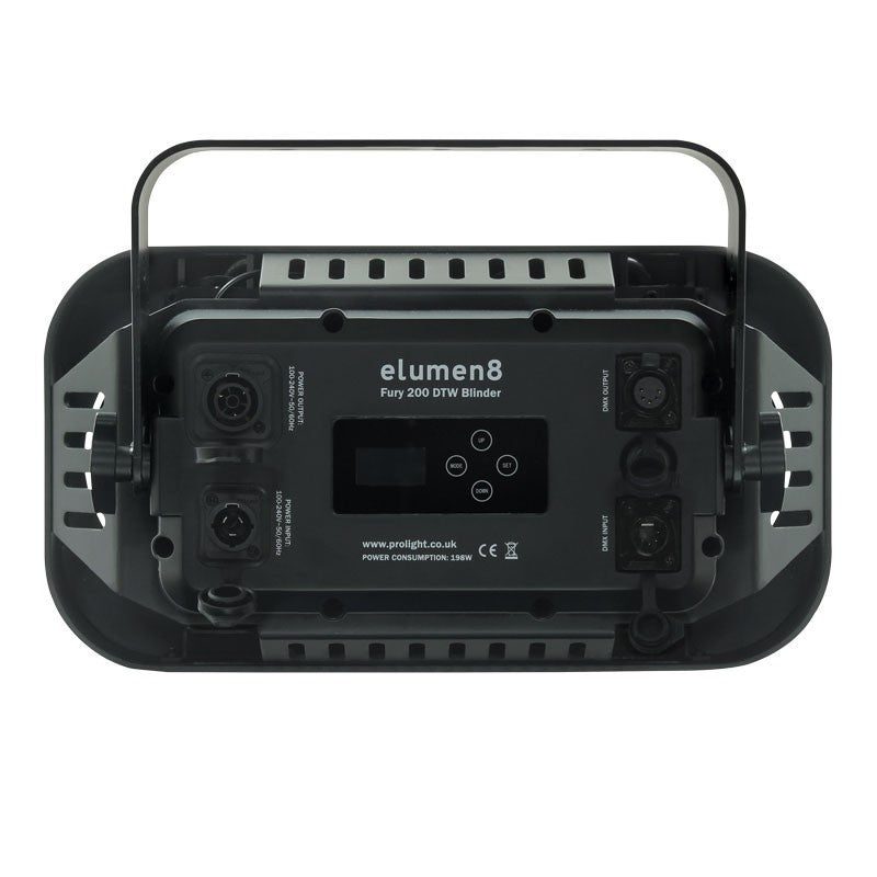 eLumen8 Fury 200 DTW2 - Cegadora LED de 2 x 90W IP65 con retroiluminación RGB - Tempo Shop