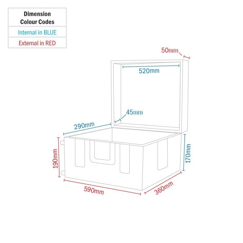 eLumen8 Rock Box 12 - Maleta utilitaria estanca con ruedas y espuma ajustable - Tempo Shop