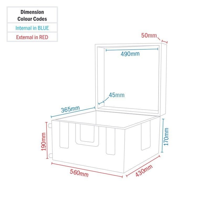 eLumen8 Rock Box 14 - Maleta utilitaria rígida con ruedas, asa extraíble y espuma personalizable (Rox Box 14) - Tempo Shop