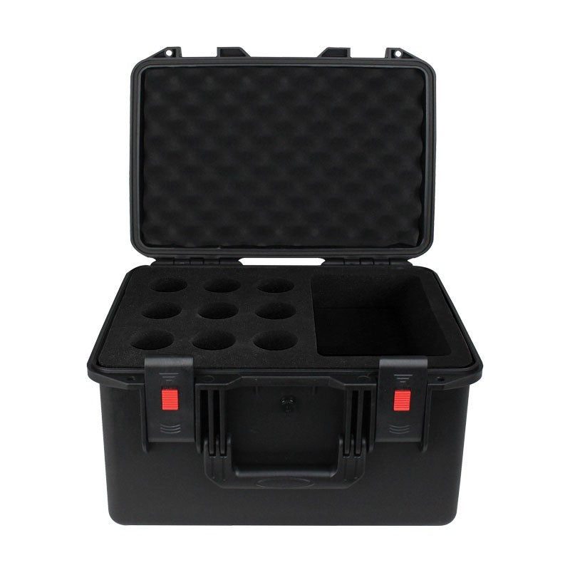 eLumen8 Rock Box 9 - Maleta de transporte rígida e impermeable para 9 micrófonos - Tempo Shop