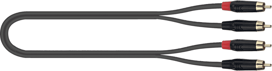 QUIK LOK EQLJUST-4RCA-3 - PVC AUDIO CABLE RCA(x2)-RCA(x2) - 3 m