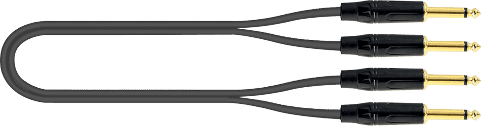 QUIK LOK EQLJUST-KEY-3 - PVC AUDIO CABLE JACK MONO(x2)-JACK MONO(x2) SS - 3 m