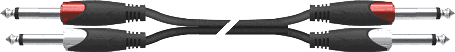 QUIK LOK EQLSX275-2K - PVC AUDIO CABLE JACK MONO(x2)-JACK MONO(x2) SS - 2 m