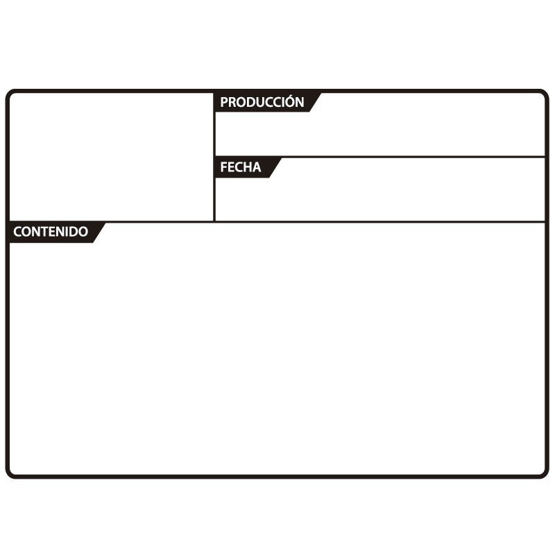 Triton Blue Etiqueta Adhesiva Reutilizable para Flightcase 177 x 127 mm