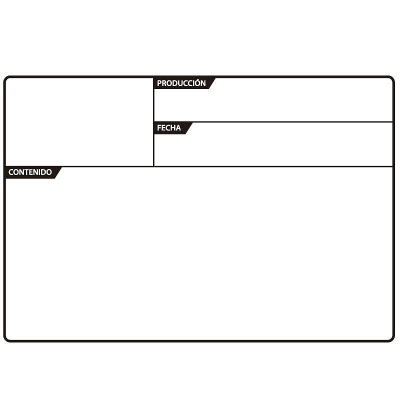 Triton Blue Etiqueta Adhesiva 220 x 150 mm - Identificación Profesional para Flightcase