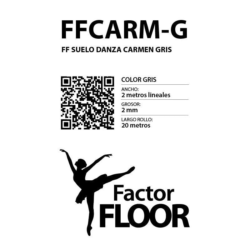 FactorFLOOR CARMEN - Suelo de danza gris 2 mm - Tempo Shop