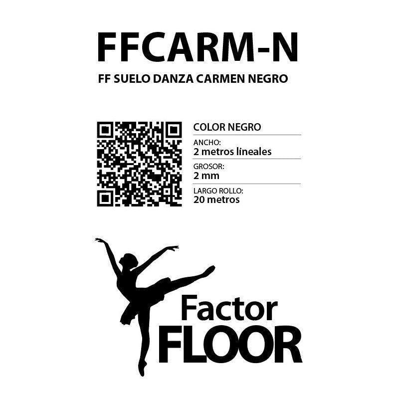 FactorFLOOR Carmen - Suelo de Danza Vinílico Negro - Tempo Shop