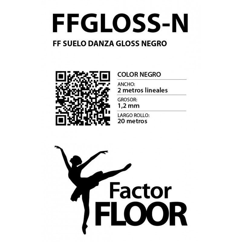 FactorFLOOR Gloss - Suelo de Danza Negro Brillante - Tempo Shop