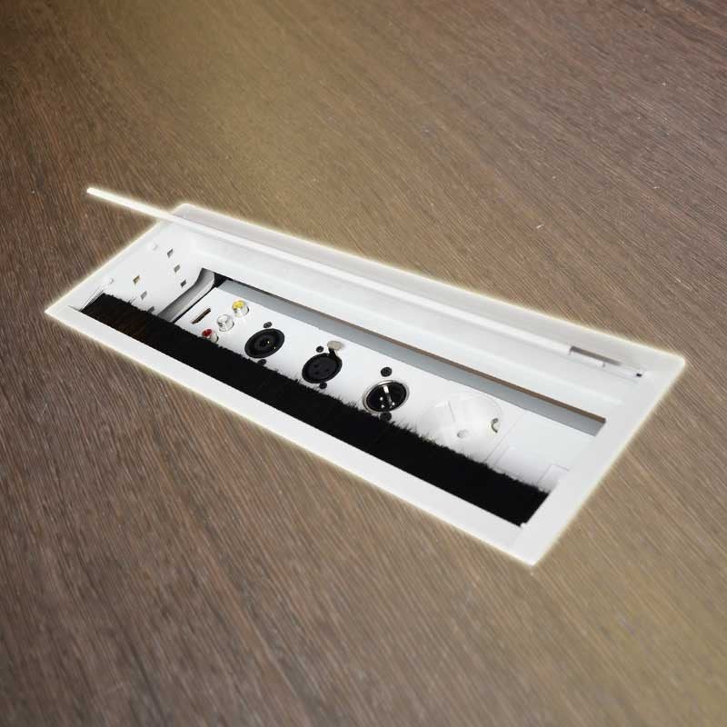 FactorRACK 008-3031 - Caja de Conexiones para Empotrar 270mm Blanca con Tapa y Cepillo