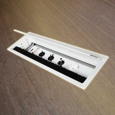 FactorRACK 008-3031 - Caja de Conexiones para Empotrar 270mm Blanca con Tapa y Cepillo