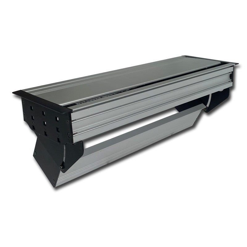 FactorRACK 008-3032 - Caja de Mecanismos para Empotrar con Tapa y Cepillo, 315 mm en Color Plata