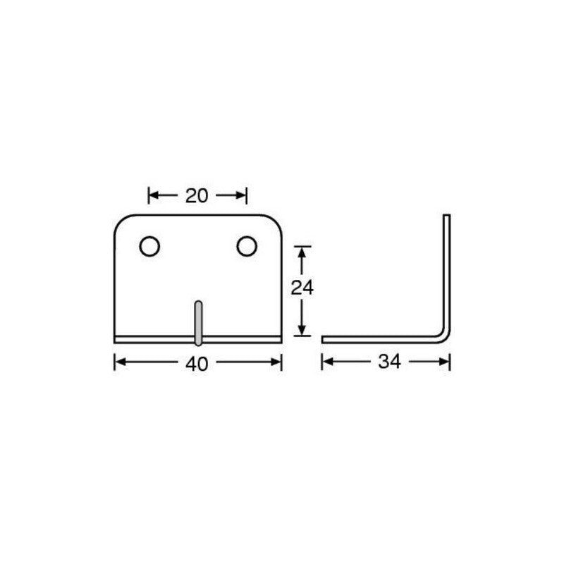 FactorRACK 40x34 mm - Refuerzo de Ángulo Mediano de Acero - Tempo Shop