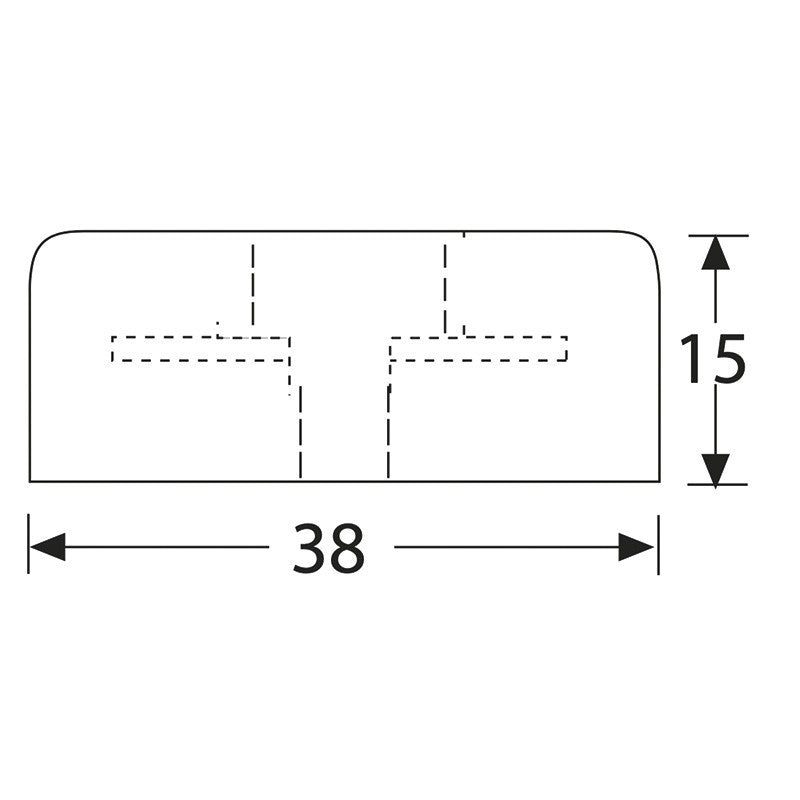 FactorRACK 4907 - Pie de goma redondo de 38x15 mm