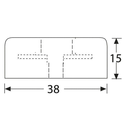 FactorRACK 4907 - Pie de goma redondo de 38x15 mm