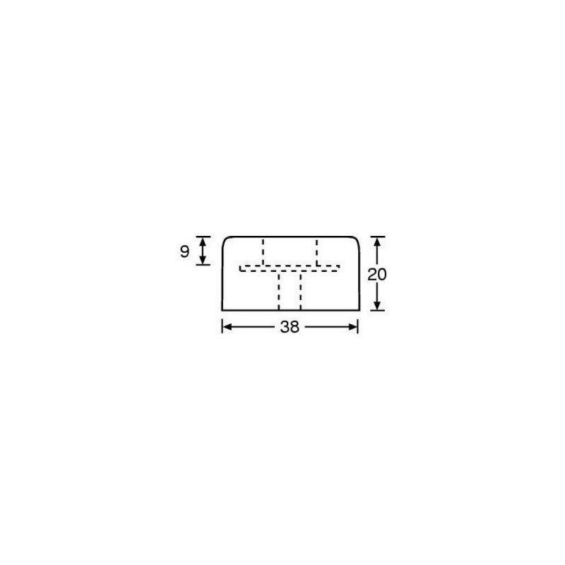 FactorRACK 4909 - Taco de Goma 38x20 mm para Flightcase - Tempo Shop