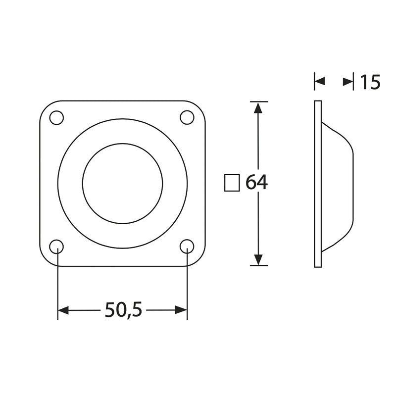 FactorRACK 4938 - Rozador Metálico Hembra para Flightcase