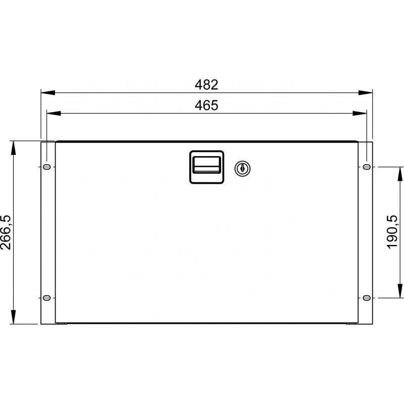 FactorRACK 87406 - Cajón Rack 6U de Acero para Micrófonos