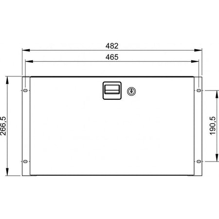 FactorRACK 87406 - Cajón Rack 6U de Acero para Micrófonos